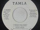 70s Soul 45 - Tata Vega - I Need You Now - Tamla - VG+ mp3 - promo