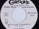 Doo Wop R&B 45 DU DROPPERS Give Me Some Consideration GROOVE promo HEAR