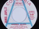 Rock 45 JANIS JOPLIN Kozmic Blues COLUMBIA promo HEAR