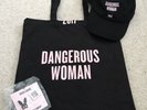 Ariana Grande Dangerous Woman 2017 VIP tour Bag, Pins X 2, Baseball Cap
