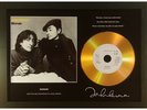 JOHN LENNON 'WOMAN' SIGNED GOLD DISC DISPLAY