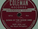 BABY DOLL & HER ROYAL SWINGSTERS Down By the Wood Shed 78rpm Coleman 1949