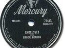 Rare 1959 BROOK BENTON R&B 78 RPM Record. Endlessly