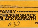 Family Chicken Shack Black Sabbath Green's Playhouse, Glasgow 5/6/70 Ticket