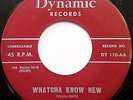 THE UNIQUE TEENS doowop mint minus DYNAMIC 45 Whatcha Know New b/w Run Fast FM46