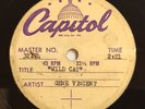 GENE VINCENT Wild Cat/Right Here CAPITOL ACETATE 1959 ORIGINAL Rare Rockabilly