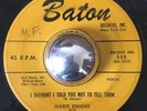 MARIE KNIGHT rare I Thought I Told You Not To Tell r&b screamer 45 HEAR