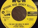 Victor Brady, I've Got The Urge To Move / You Got Me 45, '65 NORTHERN SOUL MGM