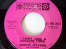 NORTHERN SOUL – COOKIE JACKSON – I DIDN’T LOSE A DOGGONE THING 7’’ VINYL