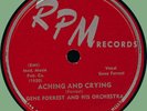 GENE FORREST Aching and Crying / I Want to Hold You 78rpm RPM 1953 R&B jump