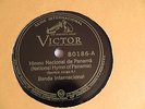 Banda Internacional 78rpm Victor #80186 Panama  Himno Nacional De Panama