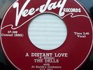 THE DELLS original VEE JAY Doowop VG++ 45 A DISTANT LOVE b/w Q-BOP SHE-BOP pj402