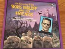 2 VTG HALLOWEEN Vinyl LP Spooky Records Boris Karloff