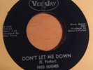 FRED HUGHES - DON'T LET ME DOWN / MY HEART CRIES OH - VEE JAY 718. VG+