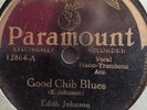 EDITH JOHNSON PARAMOUNT 12864 BLUES 78 RPM E/E+ ROOSEVELT SYKES