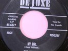 THE CRYSTALS My Girl & God Only Knows 45 DELUXE 6077 EX HIGH FIDELITY LABEL RARE