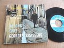 LIVRE DISQUE 45T DEDICACE  ALLONS CHEZ GEORGES BRASSENS  