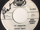 Cousin Leroy 45 RARE I'm Lonesome