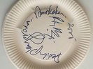 RARE BILLY IDOL SIGNED paper plate concert AMSTERDAM 2005 Devil's Playground