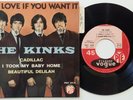 THE KINKS - GOT LOVE IF YOU WANT IT - RARE FRENCH 45/ps 7' EP M- + LANGUETTE