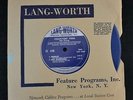 8” BLUE VINYL Transcription Disc Bob Strong LANG-WORTH 43 Moonglow