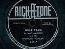 78tk-Hillbilly-RICH-R-TONE 456-Mac McGuire & Harmony Rangers