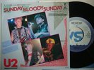 PROMO LABEL / U2 SUNDAY BLOODY SUNDAY / 7INCH