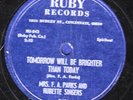 78-RARE BLACK CINCINNATI GOSPEL-MRS. F.A.PARKS/RUBETTE SINGERS on RARE RUBY LABE