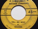 R&B DOO WOP Walcoes TELL ME WHY Drum 45 very rare Connecticut group