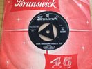 Buddy Holly. Rare Tri centre Brunswick Rock around with Ollie Vee/Midnight Shift