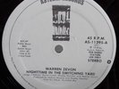 WARREN ZEVON Nighttime In The Switching Yard ASYLUM DJ PROMO Jackson Browne 12