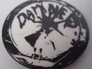 The Damned Vintage 1970s 32mm Black Drum Badge Pin Button Punk New Wave