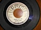 Johnny Cash Rare Sun White Label Promo 45 Straight A in Love/I Love You Because