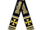 YELLOW STITCHES Iron Cross official knit Football Scarf Oi  punk NEW