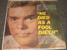 He Died As A Fool Dieth AA Allen RARE Gospel Tent Christian Sermon RED VINYL
