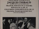 ALFRED CORTOT, JACQUES THIBAUD: Franck Sonata, Violin, Piano RR-528 2x LP Rare