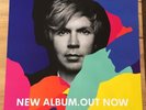 BECK - COLORS - PROMO POSTER for new 2 LP / cd / deluxe red white yellow Vinyl