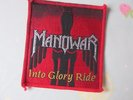 Original MANOWAR Hammer Into Glory Ride Red Border 1980's Sew on Badge / Patch