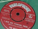 THE BEATLES I Saw Her Standing There Red Indian Label EP 45s Made in India RARE