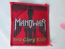 Original MANOWAR Hammer Into Glory Ride Red Border 1980's Sew on Badge / Patch
