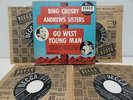 HEAR Bing Crosby and the Andrews Sisters GO WEST YOUNG MAN 45 rpm Box Set NM-