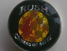 RUSH CARESS OF STEEL VINTAGE METAL PIN BADGE FROM THE 80's MADE IN ENGLAND