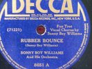E SONNY BOY WILLIAMS 78 RPM - REVERSE THE CHARGES  / RUBBER BOUNCE on DECCA 8651