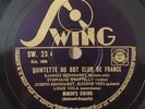 QUINTETTE DU HOT CLUB DE FRANCE MINOR'S SWING FRENCH SHELLAC 78rpm SWING 1937