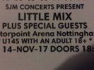 2 Little Mix Tickets at Motorpoint Arena Nottingham on Tuesday 14th November