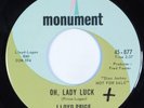 Northern Soul 45 LLOYD PRICE Oh, Lady Luck MONUMENT VG+/VG++ HEAR