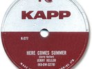 Super Rare 1959 JERRY KELLER Teener 78 RPM Record. Here Comes Summer.