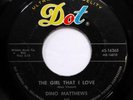 DINO MATTHEWS & GRP The girl I love / Lenore DOT VG++  Doowop ws377