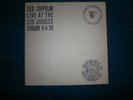 LED ZEPPELIN LIVE AT LA FORUM 9/4/70 2 LP RECORD RUBBER DUBBER EXCELLENT VINYL