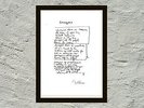 John Lennon Imagine Lyrics,  a signed poster print, choice of  frames / sizes